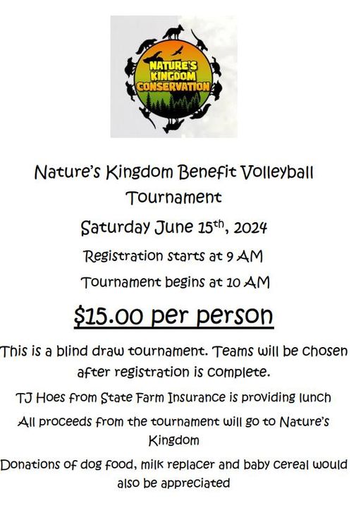 Nature's Kingdom Benefit Volleyball Tournament